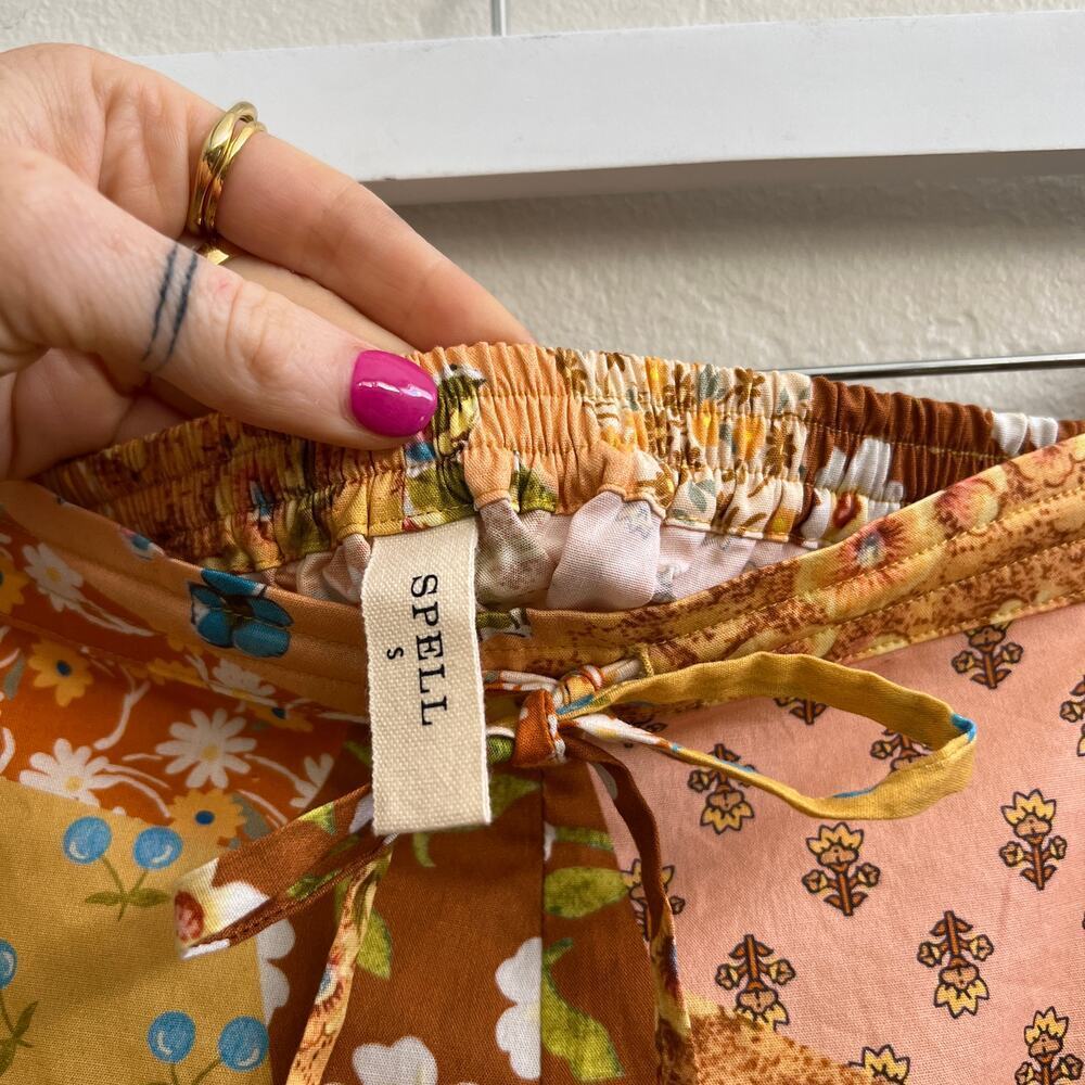 Spell & The Gypsy $288 Freda Shirred Blouse + Patchwork Shorts Set - Picture 12 of 12